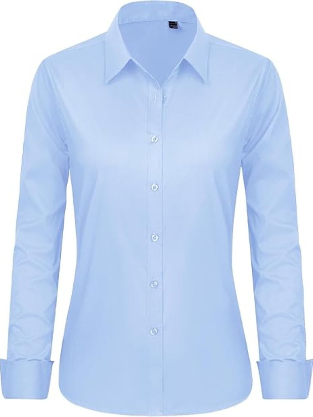 Light Blue Button Down Blouse Office Business Casual Professional XS